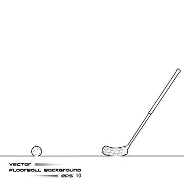Floorball background vector illustration Stock Illustration