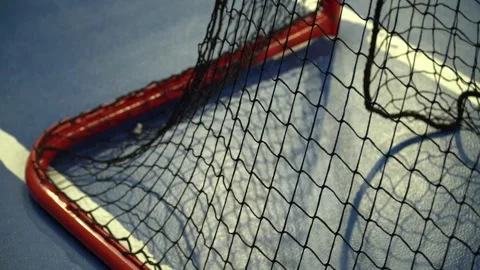 Floorball Goal Net Close Up Stock Footage 266704488