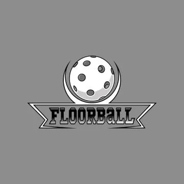 Floorball logo for the team and the cup Stock Illustration