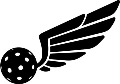 Floorball Wing Team Logo Ilustración de archivo
