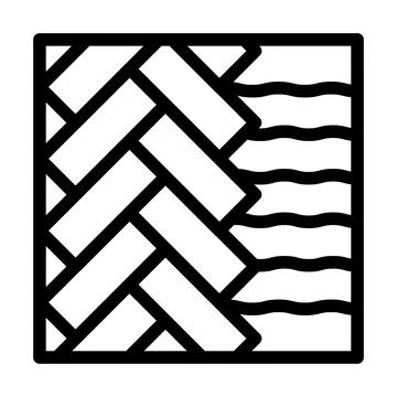 Flooring building material line icon vector illustration Ilustración de archivo