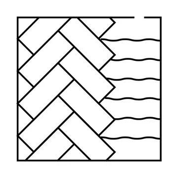 Flooring building material line icon vector illustration Ilustración de archivo