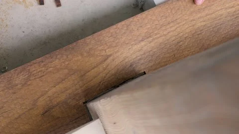 Flooring installation work builder construction terrace. Renovation house. Deck Stock Footage 155703144