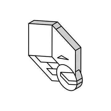 Flooring options interior designer isometric icon vector illustration 스톡 일러스트