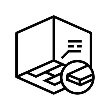 Flooring options interior designer line icon vector illustration Stock Illustration