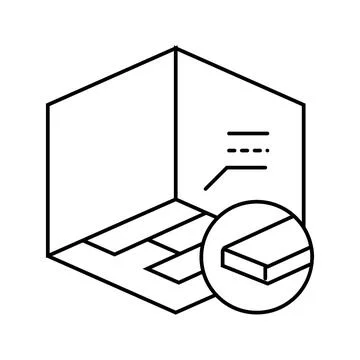 Flooring options interior designer line icon vector illustration Ilustración de archivo