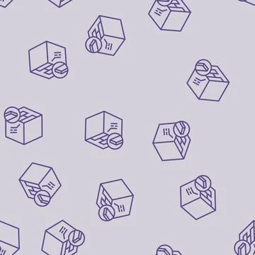 Flooring options interior designer line seamless pattern Stock Illustration