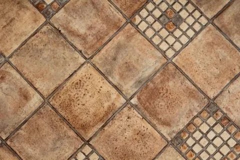 Flooring with a pattern of tiles Stock Photos