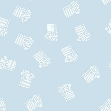 Flooring services line seamless pattern Stock Illustration