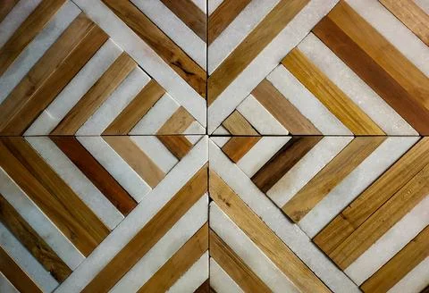 Flooring tile pattern by the natural timber and various stones with texture Fotos de archivo