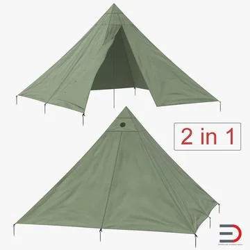 3D Model: Floorless Camping Tents Collection #91425549
