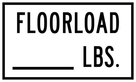 Floorload warning sign Stock Illustration