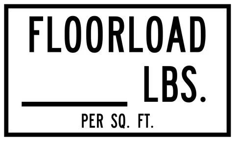 Floorload warning sign Stock Illustration