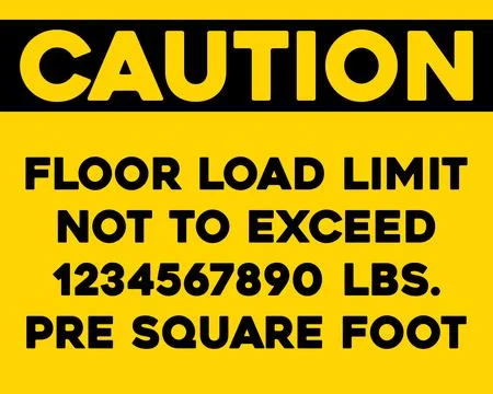 Floorload warning sign Stock Illustration