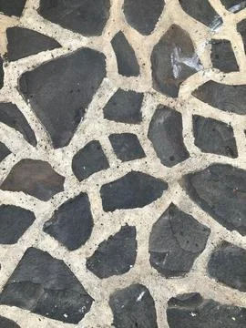 The,Floor,Made,Of,Stone,Pieces,Is,Suitable,For,The Stock Photos