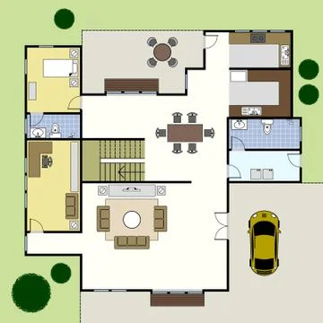 Floorplan Floor Plan Architecture Plan House Stock Illustration