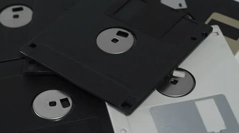 Floppy 3,5 disks close up Stock Footage 33691900