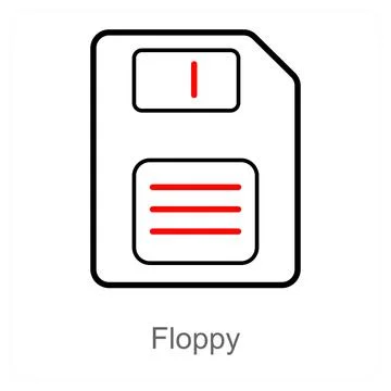 Floppy and disk icon concept Stock Illustration