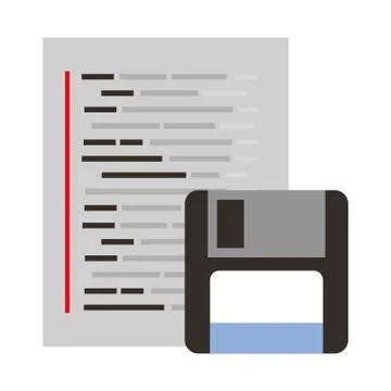 Floppy copy program coding web development Stock-Illustration