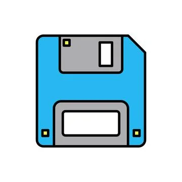 Floppy disc icon vector logo template Stock Illustration