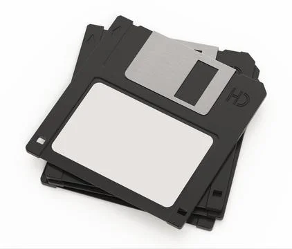 Floppy discs isolated on white background. 3D illustration イラスト素材