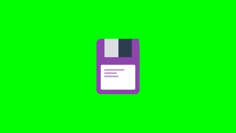 Floppy disk animation displaying digital data storage Stock Footage 346738692