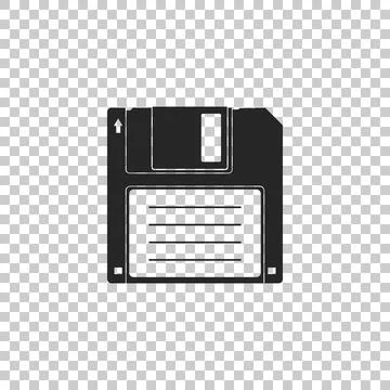Floppy disk for computer data storage icon isolated on transparent background Stock Illustration