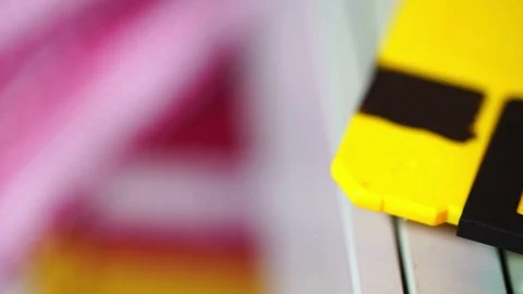 Floppy disk on a computer Stock Footage 86186142