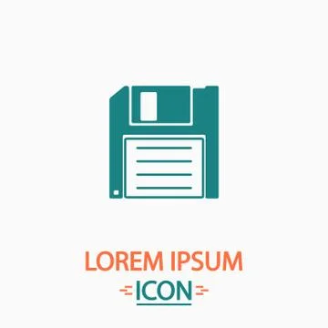 Floppy disk computer symbol Stock Illustration