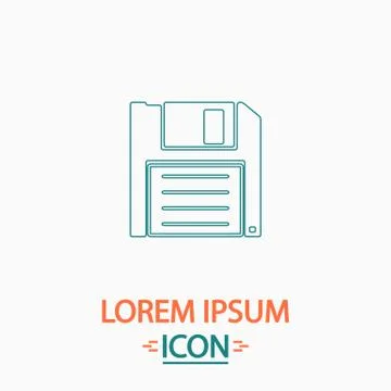 Floppy disk computer symbol Stock Illustration