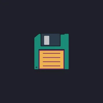 Floppy disk computer symbol Stock Illustration