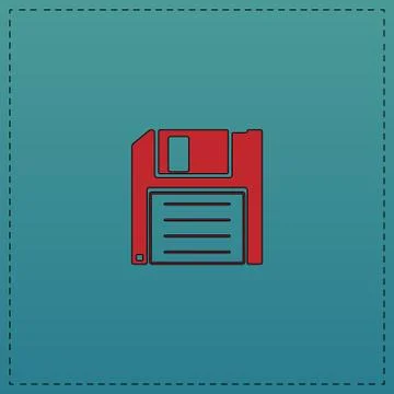 Floppy disk computer symbol Stock Illustration