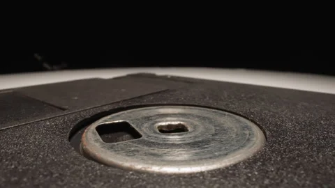 Floppy disk designed to watch eclipses on black background Vídeo Stock 244798083