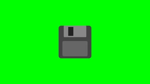 Floppy disk digital data storage device isolated Stock Footage 346738673