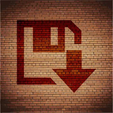 Floppy disk download. Flat modern web button and space for your text Stockillustratie