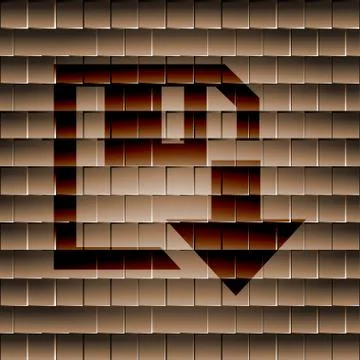Floppy disk download icon Flat with abstract background イラスト素材