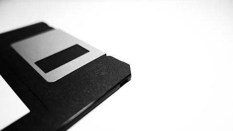 Floppy disk drive on white Stock Photos