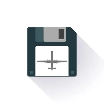 Floppy disk with a drone 스톡 일러스트