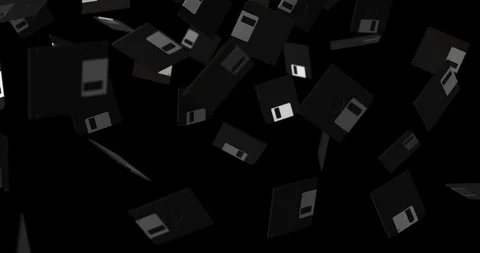 Floppy disk falling slow motion Stock Footage 108568628