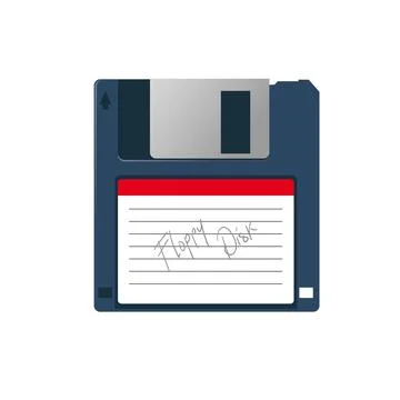 Floppy Disk Flat Design Illustration Stock Illustration
