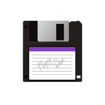 Floppy Disk Flat Design Illustration Stock Illustration