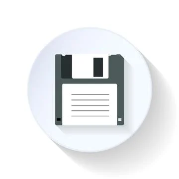 Floppy disk flat icon Stock Illustration