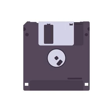 Floppy Disk Flat Illustration. Clean Icon Design Element on Isolated White .. Stock Illustration