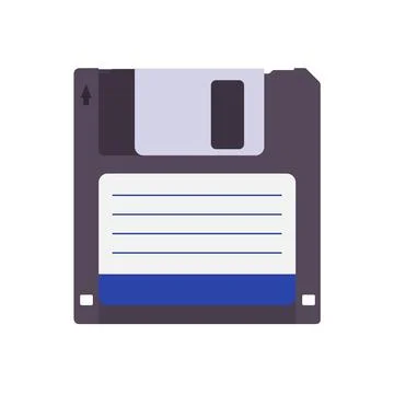 Floppy Disk Flat Illustration. Clean Icon Design Element on Isolated White .. Stock Illustration