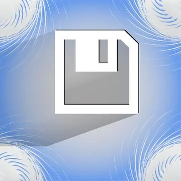 Floppy disk. Flat modern web design on a flat geometric abstract background Illustrazione stock
