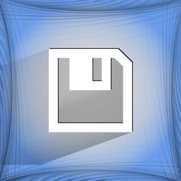 Floppy disk. Flat modern web design on a flat geometric abstract background Illustrazione stock