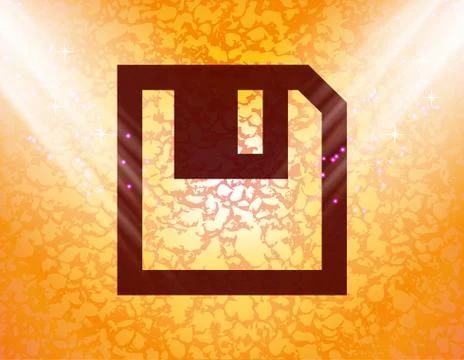 Floppy disk. Flat modern web button and space for your text Stock Illustration