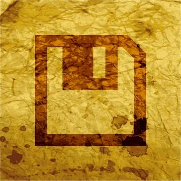 Floppy disk. Flat modern web button and space for your text 库存插图