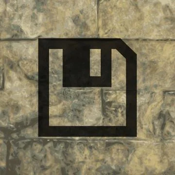 Floppy disk. Flat modern web button and space for your text 库存插图