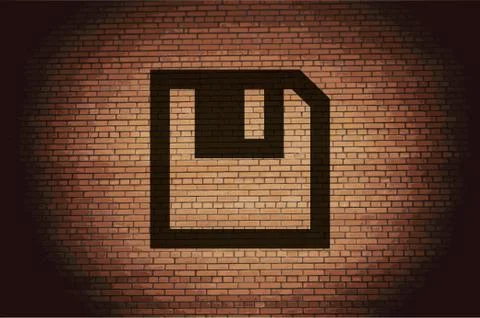 Floppy disk. Flat modern web button and space for your text Illustrazione stock